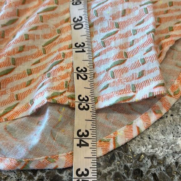 Maeve Anthropolgie Lena yarn dyed orange tunic top shirt XS button front - Picture 14 of 14